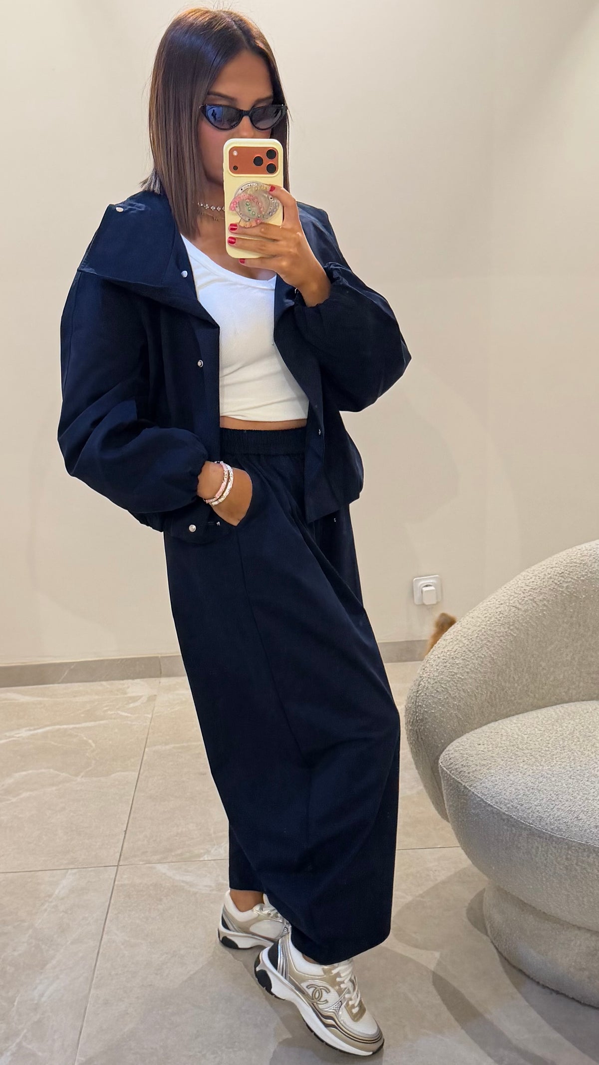 PANTALON BLEU MARINE